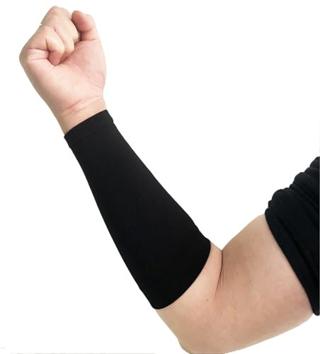ZCaiJinBao Manchon de tatouage pour avant-bras – Manchons de compression pour bras | Correcteur de tatouage et soutien sportif, design respirant et réglable, Noir , L