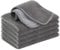 VIVOTE 6 Pack Microfiber Dual Surface Scrubbing Cloth, No Scratch Dish Cloths for Kitchen, 2 in 1 Microfiber Dish Cloth, 20cmx20cm (Grey)