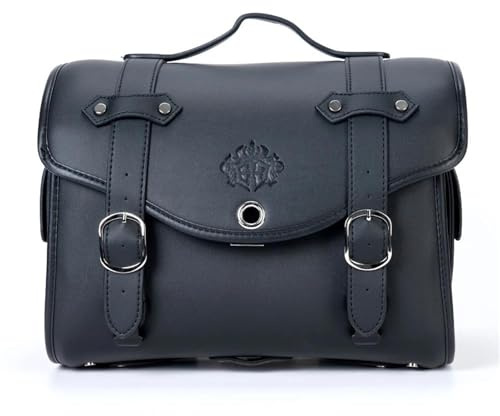 NMBZVE Werkzeugtaschen-Ersatzzubehör Motorrad Rücksitz Hecktasche Kofferraum Handtasche Motocross Satteltasche Für Vespa 946 Reiten Reisegepäcktasche(Schwarz)