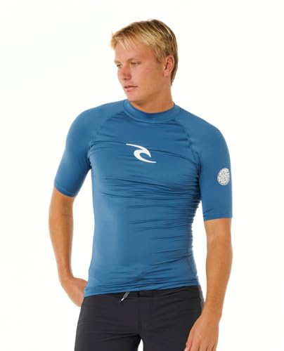 Rip Curl Herren Waves UPF 50 Performance Short Sleeve Rashguard Rash-Guard-Shirt