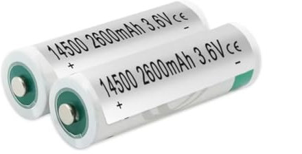 Sivitec AA 3.6V 2600mAh Lithium Battery, Li-SOCL₂ Non-Rechargeable, Pack of 2, for Water Meters and PLC Equipment