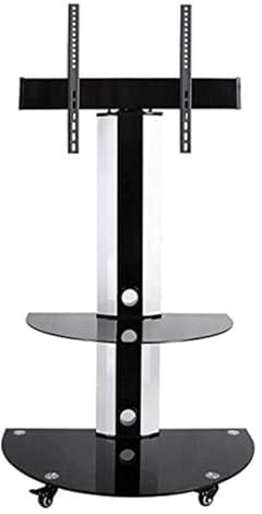 QUSYZD Supporto TV Mobile su Ruote, Carrello TV Mobile, per TV LCD/LED OLED da 32/49/55/60, Nero, carico 45 kg, aule/Sale conferenze/Hotel,