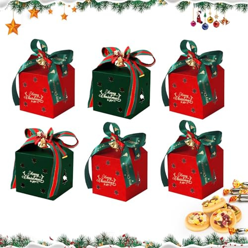 SilverChry Wiederverwendbare Geschenkbox (Glocken und Bänder)