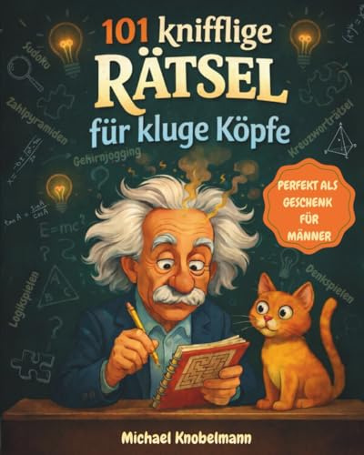 101 knifflige Rätsel für kluge Köpfe: Das Rätselbuch für Erwachsene mit Denkspielen, Logikrätseln, Sudoku und Kreuzworträtseln