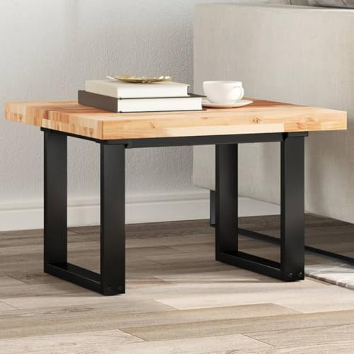 Foknhdi Tischplatte Akazie 60x60x4 cm quadratisch Massivholz mit Naturöl Finish Robuste Arbeitsplatte für Küche Esszimmer Balkon oder Büro Couchtisch Beistelltisch