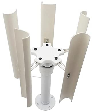 Generatore eolico verticale a cinque pale Modello Generatore senza spazzole a magneti permanenti trifase Mulino a vento a bassa velocità Portatile all'aperto