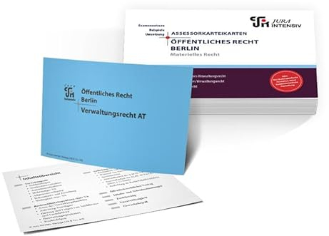Assessor Karteikarten ÖR Berlin - Materielles Recht: Allgemeines Verwaltungsrecht, besonderes Verwaltungsrecht & Prozessrecht (Assessor Karteikarten Berlin)