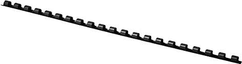 OFFICE PRODUCTS 20240615-05 Plastikbinderücken 100 Stück DIN A4 6mm (25 Seiten) Binderücken Bindungskämme Plastikbindung | Kunststoff | Farbe: Schwarz