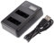 Fotga LCD Dual USB / 2 EN-EL15 Chargeur de Batterie pour Nikon D7500 D7200 D7100 D7000 D850 D800 D610 D750 D810A D800E D600 D500 V1 MB-D11 MB-D12 MB-D15 DSLR Caméras