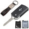 kaser Cover Key Shell for Mazda - Fob Case Flip Folding Remote Key 2 Buttons for Mazda 3 5 6 M6 RX8 MX5 CX5 (support de batterie grand) with Keyring