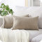 Topfinel Kissenbezug 40x60 cm Khaki 2er Set Deko Wohnzimmer Flauschig Chenille Kissenbezüge Kissenhülle Sofakissen Dekokissen Kuschelkissen Zierkissen Für Sofa Bett Garten Balkon Schlafzimmer