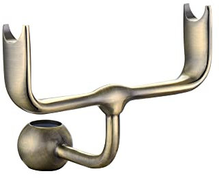 ENKI B11 Telephone Hand Shower Bracket Rigid Riser Rail 18mm Antique Brass