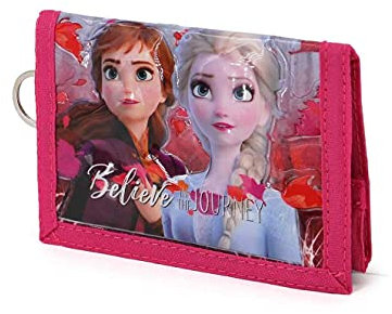 Disney La Reine des Neiges 2 (Frozen 2) Believe-Portefeuille Velcro, Fuchsia