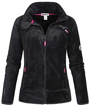 Geographical Norway Damen Teddy Fleece Jacke Herbst Winter Jacke Sweater Übergangsjacke
