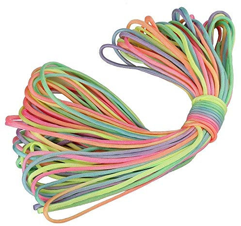 King of Trade 5m Farbe-2 Regenbogen hell Paracord 550 Fallschirmschnur Nylonleine