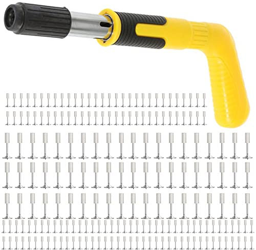 Manuelle Mini Nagelpistole Aus Stahl, Nietpistole Mit Nagel, Schnurloser Nail Gun Pistole, Nagelwandbefestigungswerkzeug Für Beton Wand Ankerdrahtschlitzvorrichtung Dekoration,W/200pcs Nails