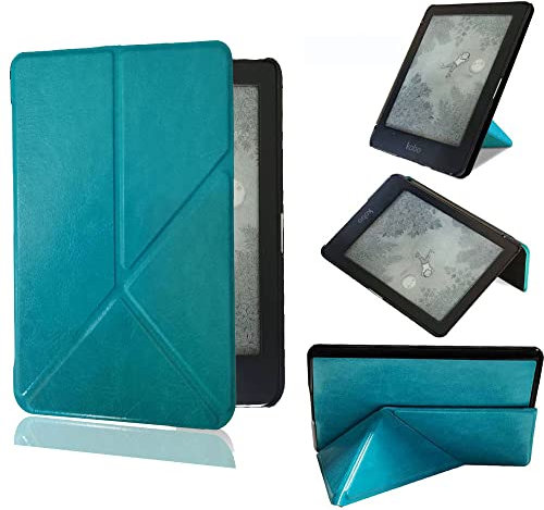 Étui pour liseuse Kobo Clara HD 6 (sortie en 2018, modèle N249) – Housse en cuir PU de qualité supérieure avec mise en veille/réveil automatique Kobo N249 Ultrathin Classic Smart Folding Multi Angle