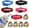 5 Stück Ziegen Halsbänder mit Glöckchen: HOMURY Verstellbare Ziegen Halsbänder, Vintage Mini Kuhglocke Ziegenglocke, Anti-Verlust, Ziegenhalsband mit Glocken für Kleine Nutztiere, Bunte