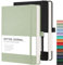 RETTACY Dotted Bullet Grid Journal 2 Pack - Dot Grid Hard Cover Notebook with 320 Pages,120gsm Thick Paper,Smooth PU Leather,Inner Pocket,5.75'' × 8.38''