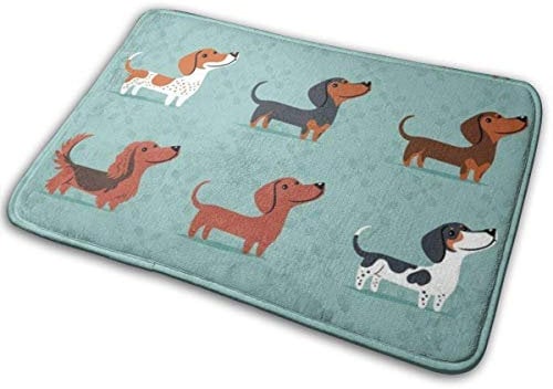 Doormat Sausage Dog Dachshund Personalized Custom Doormats Indoor/Outdoor Doormat Door Mats Non Slip Rubber Kitchen Rugs 40X60CM