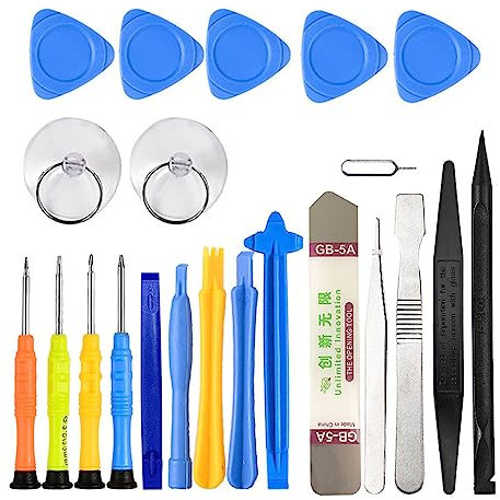 22 in 1 Phone Repair Tool Kit, Prying Tool Kit Glasses Repair kit pry Tool pc Tool kit iPhone Repair kit Repair Kit with Magnetic Screwdrivers Set for Smart Phone Disassembly and Repair