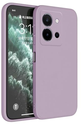 Topme Handyhülle Hülle Fur vivo Y36 (6.64 Inches) Case Schutzhülle, Hautschutz Aus TPU Silikonhülle - Gras lila