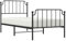 vidaXL Bettgestell, Bettrahmen mit Lattenrost Metallbeinen, Bett Gästebett mit Kopfteil Fußteil, Metallbett Einzelbett Schlafzimmerbett, Schwarz 90x200cm Metall