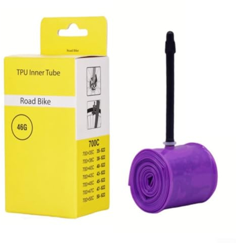 32/48g Ultraleichter TPU Fahrradschlauch, 700C Fahrrad Rennrad Schlauch für 700x23C/25C/28C/35C/40C FV-Ventil 45mm/65mm/85mm, 1 Stück