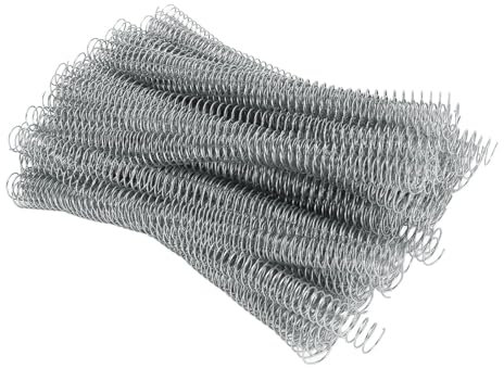 Peigne de Reliure de Feuilles, Large Application 100 Pièces pour Tourner Facilement les Pages Diamètre 19 Mm Capacité 170 Feuilles Bobine de Reliure 48 Anneaux par Fichier (SILVER)