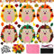TOPJOWGA Igel Bastelsets für Kinder, 12 Stück Igel Filz Bastelset für Deko, Herbst Basteln Kinder Set, Herbst Igel Bastelset, Kunst und Bastelhandwerk für Kinder, Herbst Kreativsets zum Basteln
