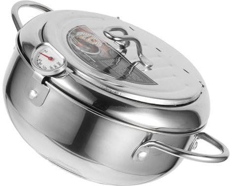 COLLBATH Friggitrice Tempura Stile Giapponese Padella Antiaderente Piccola Per Uso Domestico Resistente E Facile Da Pulire