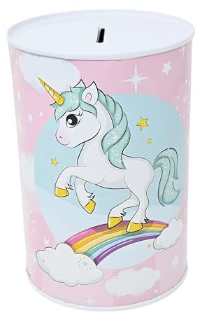 Damaloo Einhorn Spardose - XXL Sparbüchse, Sparbox, Sparschwein - Unicorn Wunscherfüller - Geldsparbox Mit Einhorn Motiv für Mädchen, Jungen & Erwachsene - Spendenschwein, Trinkgeldkasse