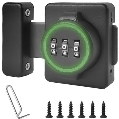 Bloqueo de Puerta de Contraseña Digital, Fácil de Instalar, Impermeable y Oxido, Cerradura Puerta Corredera con Función Luminosa, Adecuada para la Puerta del Baño, Puerta Corredera, etc (1)