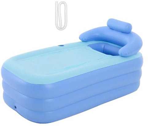 Baignoire spa pliable - Baignoire gonflable pour adultes - Baignoire pliable pour adultes, , famille (160 x 93 x 63 cm)