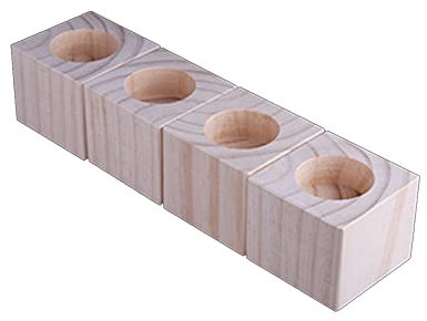 Möbelerhöhungen aus Kiefernholz, Elefantenfüße, Tisch, Sofa, Schminktisch, Kinderbett, Bett-Hebebühne, 14 cm Höhe, 4,5 cm Innendurchmesser, 4 Stück