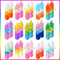 COYUN 30PCS Mini Pop Push It Fidget Jouet Porte-clés, Coloré Silicone Squeeze Pop Bubble Fidget Bulk Jouets Sensoriels,pour Enfants Adultes Petits Cadeaux Anniversaire