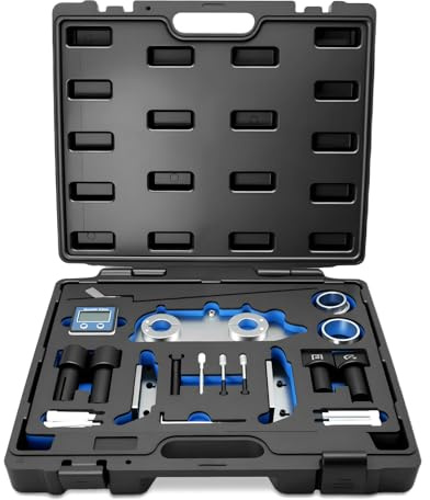 RUIZHI Outil pour Courroie Dentée, Kit D'outils de Réglage pour Moteur Automobile Compatible avec Audi, Seat, VW 1.5 TSI Petro, Outil avec Inclinomètre, OEM : Vas 611 007, T10504/1, T10340, T10499