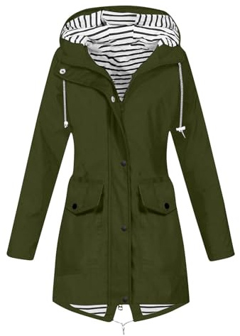 Veste De Pluie Femme Randonnée Imperméable Grande Taille Vêtements D'extérieur Coupe Vent Et Parka Sport Running Elegante Mi Saison Manteau à Capuche Long Legere Zippé Vestes Pas Cher