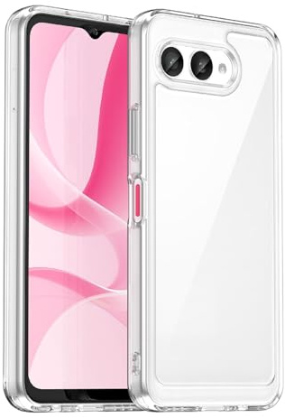 GIOPUEY für Telekom T Phone 3 Hülle, Hart-PC + Weiche TPU Abdeckung, Hohe Transparenz, Klar Handyhülle, Luftpolster Anti-Drop - transparent
