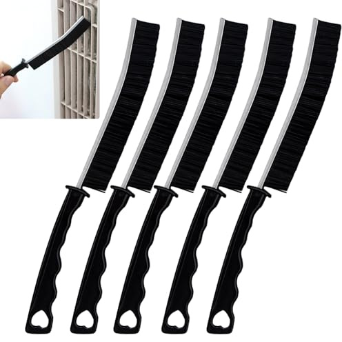 5Pcs Crevice Cleaning Brush UK,Grout Cleaning Brushes (Black) | Magic Bathroom Tile Groove Gap Thin Cleaner Brush for Home Kitchen Bathroom Toilet
