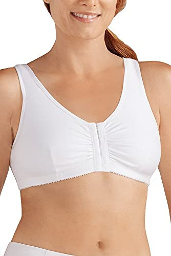 Frances Front Fastening Pocketed Mastectomy Bra (Medium A/B cup) White