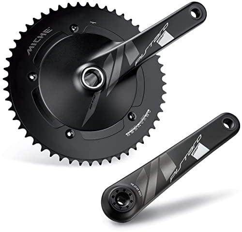 Miche Pistard Air Kurbelgarnitur 172,5 mm 50T schwarz (guarniture City Fixed)/Crankset Pistard Air 172,5 mm 50T Black (City Fixed cranksets)