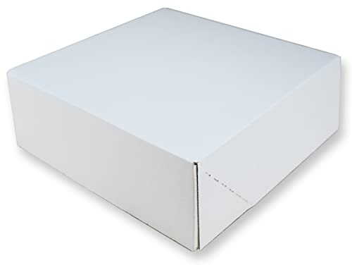 50 Tortenkartons 34x34x11cm einteilig | Kuchen Transportbox aus Pappe für Torten und Kuchen | Praktische Kuchenkartons oder Cake Box | Die Kuchenbox aus stabiler Pappe als Kuchen Verpackung