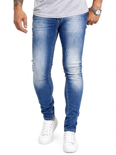 Rock Creek Designer Herren Jeans Hose Stretch Jeanshose Basic Slim Fit [RC-2132 - Blue Washed - W30 L30]