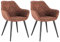 WOLTU Esszimmerstühle 2er Set Küchenstühle Wohnzimmerstühle Polsterstühle Sessel, Armlehnstühle mit Rückenlehne, für Esszimmer, Küche, Wohnzimmer, Stoffbezug, Metallbeine, Dunkelgrau, BH231br-2