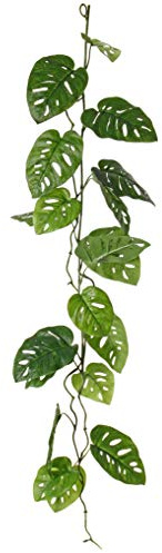 artplants.de Kunst Philodendron Monstera Deliciosa Girlande Castor, 115cm - Girlande künstlich