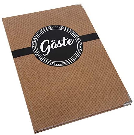 Logbuch-Verlag Gästebuch schlicht braun schwarz weiß GÄSTE Buch A4 - leer Blanko ohne Vorgaben zum Einschreiben Hochzeitsgästebuch