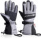 KINGSBOM Gants de Ski et de Neige imperméables 3M Thinsulate Winter Warm Gants de Snowboard à écran Tactile pour Hommes et Femmes - Gris(S)