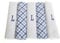 Herren Taschentücher mit Initialen bestickt mit Satin-Bordüre und blauen karierten Handtaschen, verschiedene Buchstaben, 5 Stück Gr. 5 Pack, L