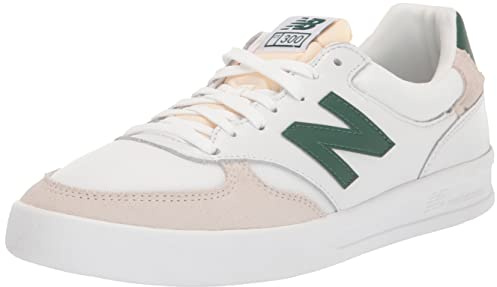 New Balance mens Ct300 V3 Sneaker, White/Green, 11.5 US